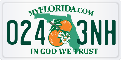 FL license plate 0243NH