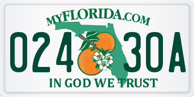 FL license plate 0243OA