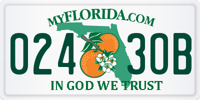FL license plate 0243OB