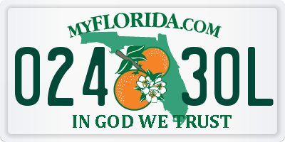 FL license plate 0243OL