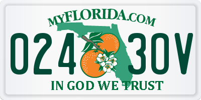 FL license plate 0243OV