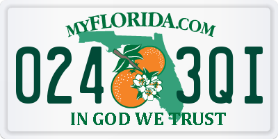 FL license plate 0243QI