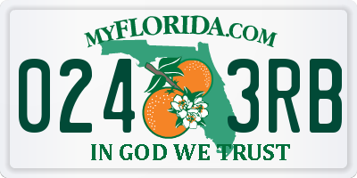 FL license plate 0243RB