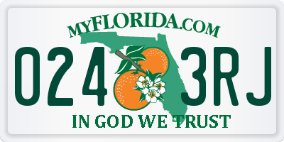 FL license plate 0243RJ