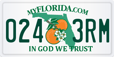 FL license plate 0243RM