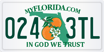 FL license plate 0243TL