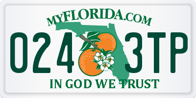 FL license plate 0243TP