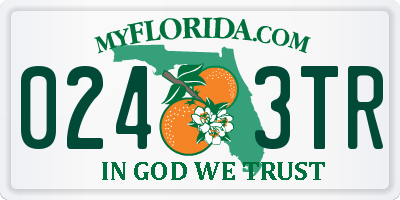 FL license plate 0243TR