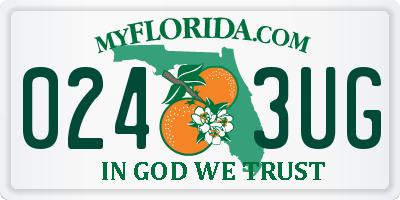 FL license plate 0243UG