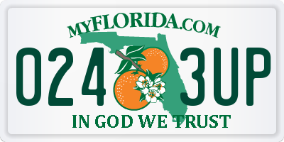 FL license plate 0243UP