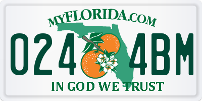 FL license plate 0244BM