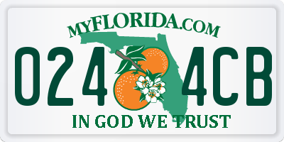 FL license plate 0244CB