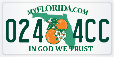 FL license plate 0244CC