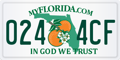 FL license plate 0244CF