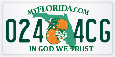 FL license plate 0244CG