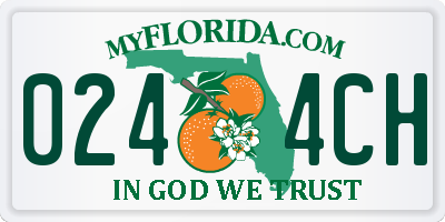 FL license plate 0244CH