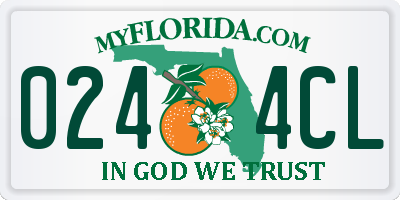 FL license plate 0244CL