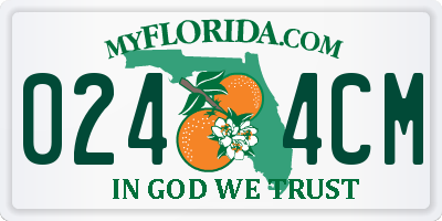 FL license plate 0244CM