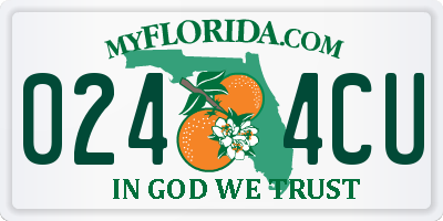 FL license plate 0244CU