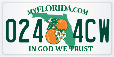 FL license plate 0244CW