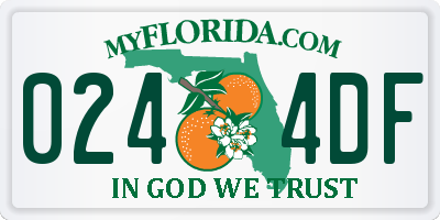 FL license plate 0244DF