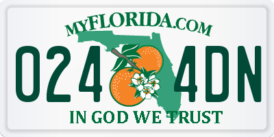 FL license plate 0244DN
