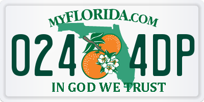 FL license plate 0244DP