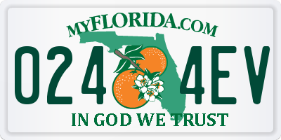 FL license plate 0244EV