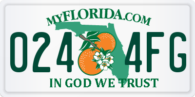 FL license plate 0244FG