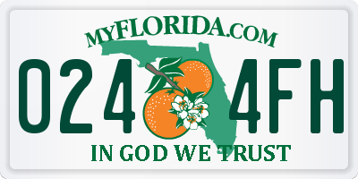 FL license plate 0244FH