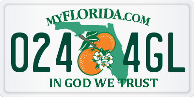 FL license plate 0244GL