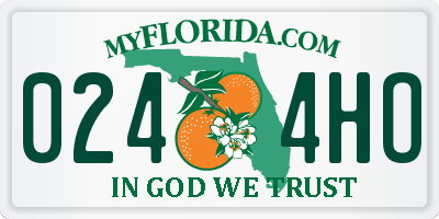 FL license plate 0244HO