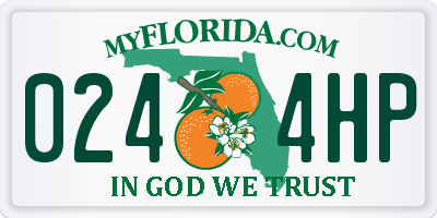 FL license plate 0244HP
