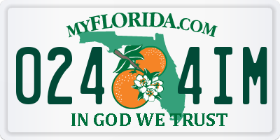 FL license plate 0244IM