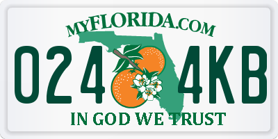 FL license plate 0244KB