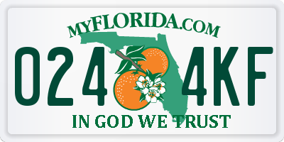 FL license plate 0244KF