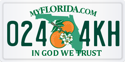 FL license plate 0244KH