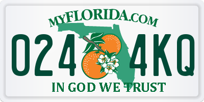 FL license plate 0244KQ