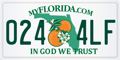 FL license plate 0244LF
