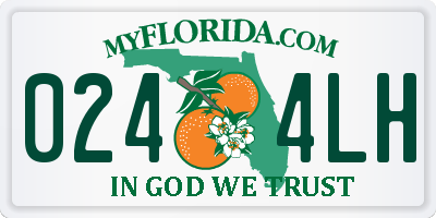 FL license plate 0244LH