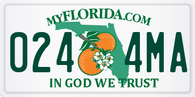FL license plate 0244MA