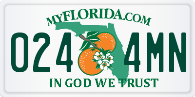 FL license plate 0244MN