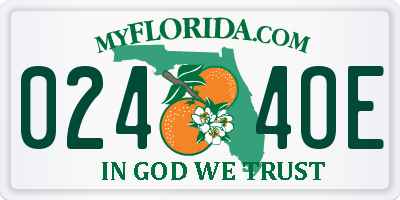 FL license plate 0244OE