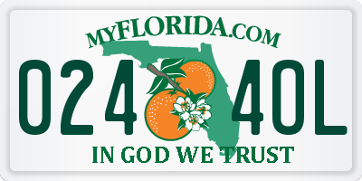 FL license plate 0244OL