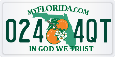 FL license plate 0244QT