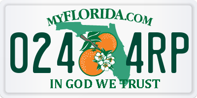 FL license plate 0244RP