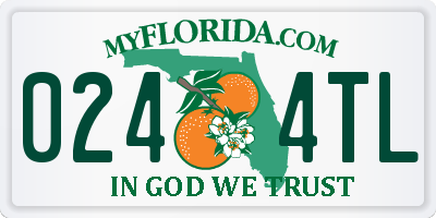 FL license plate 0244TL