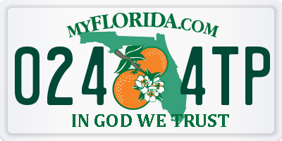 FL license plate 0244TP