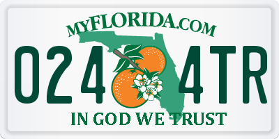 FL license plate 0244TR