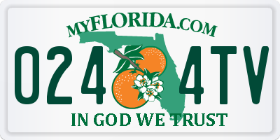 FL license plate 0244TV